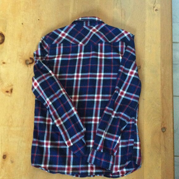 Men's H&M Slim Fit Plaid Button Up Shirt - Size M - Picture 3 of 5